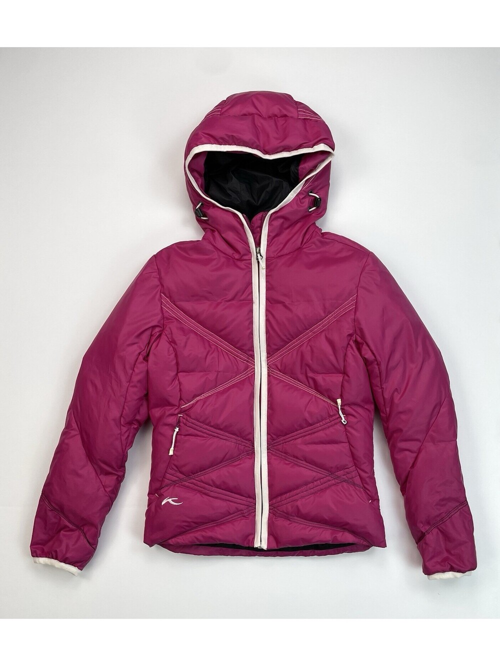 KJUS Serletta Womens Down Puffer Ski Jacket Magenta Pink Insulated Coat 34 XS
